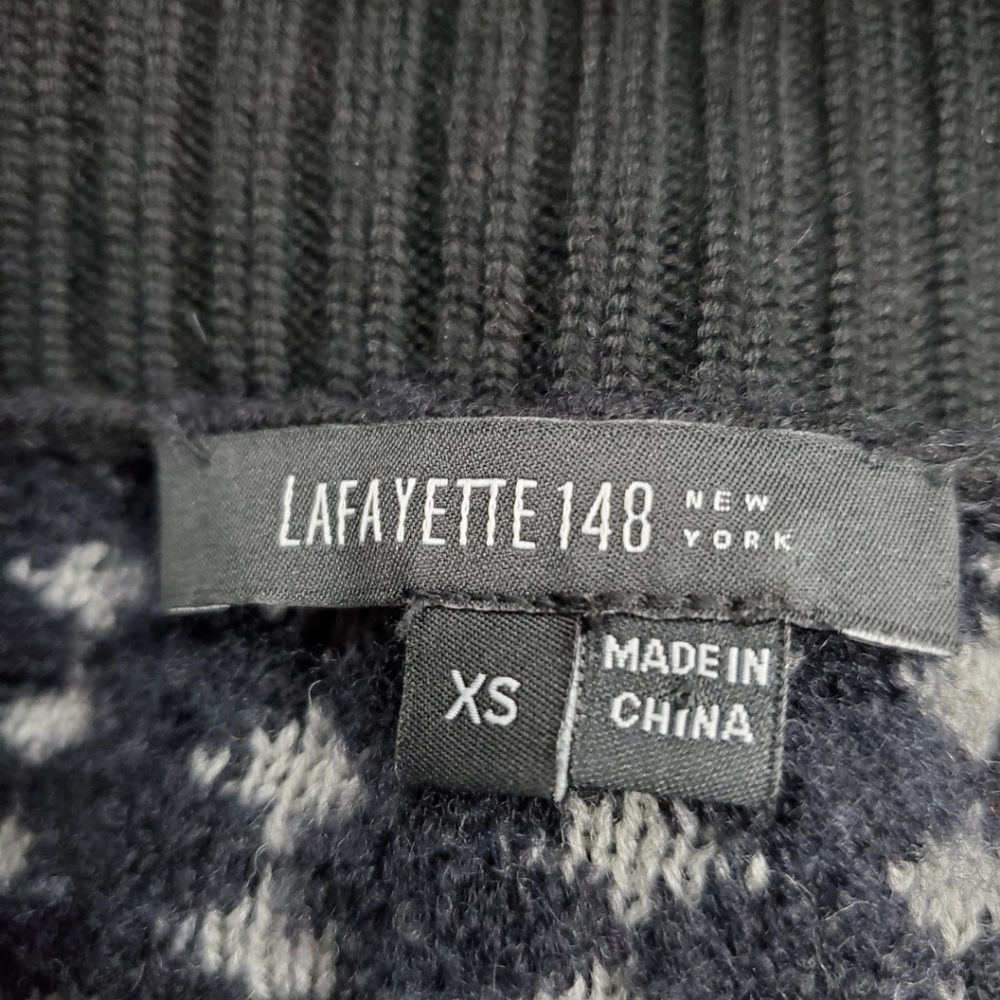 Lafayette 148 Houndstooth Cowlneck Sweater - Picture 7 of 9